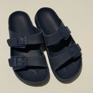Kids Navy Blue Slippers‎